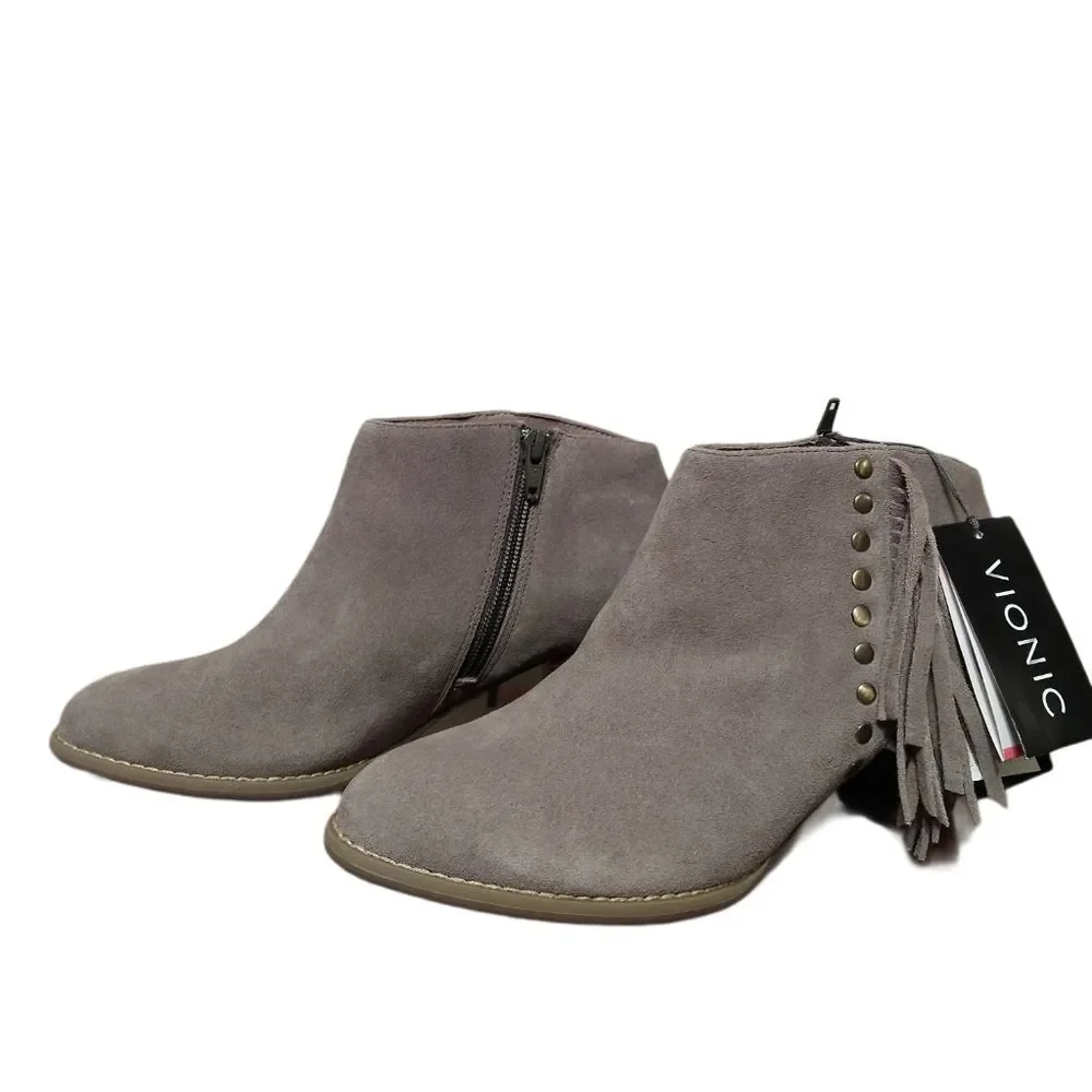 NWT Vionic Comfort Suede Faros Ankle Boots